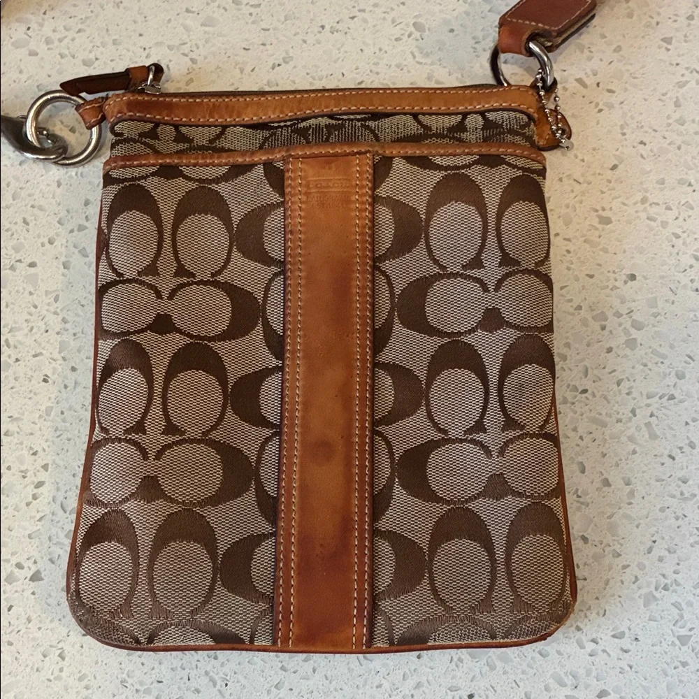 Coach Signature Brown Messenger Bag